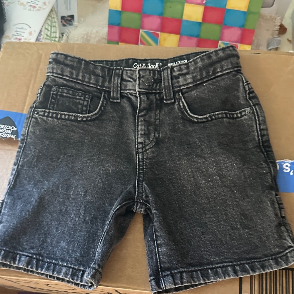 Cat & Jack Charcoal Denim Shorts